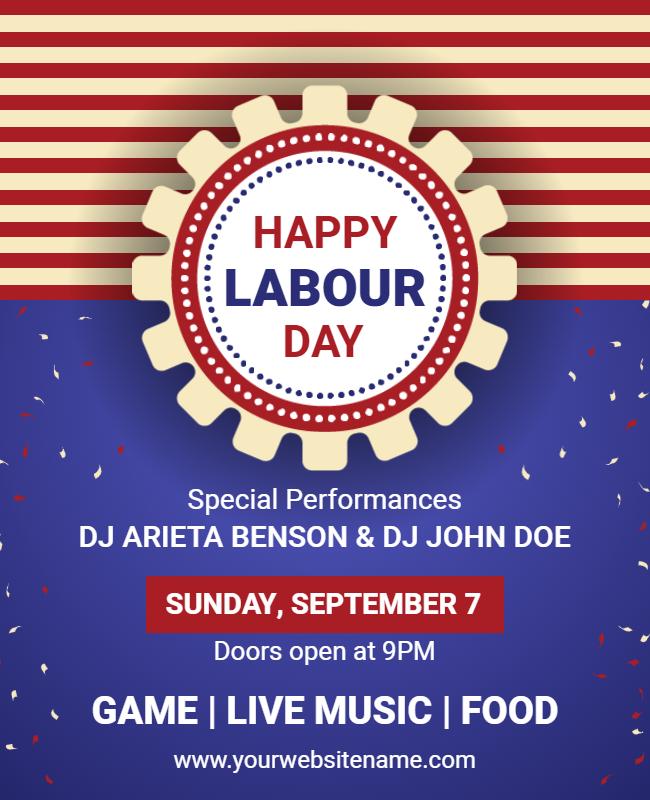 Labor Day Celebration Event Flyer Template