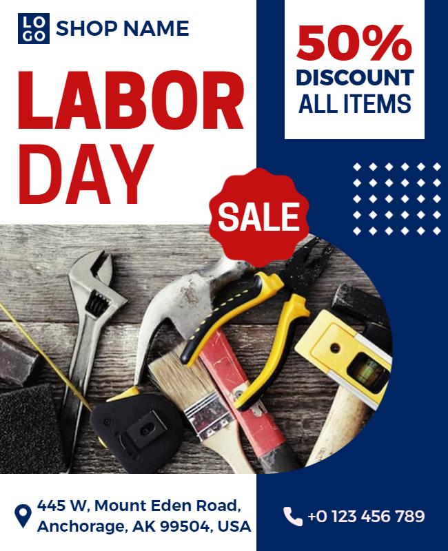 Labor Day Hardware Sale Flyer Template