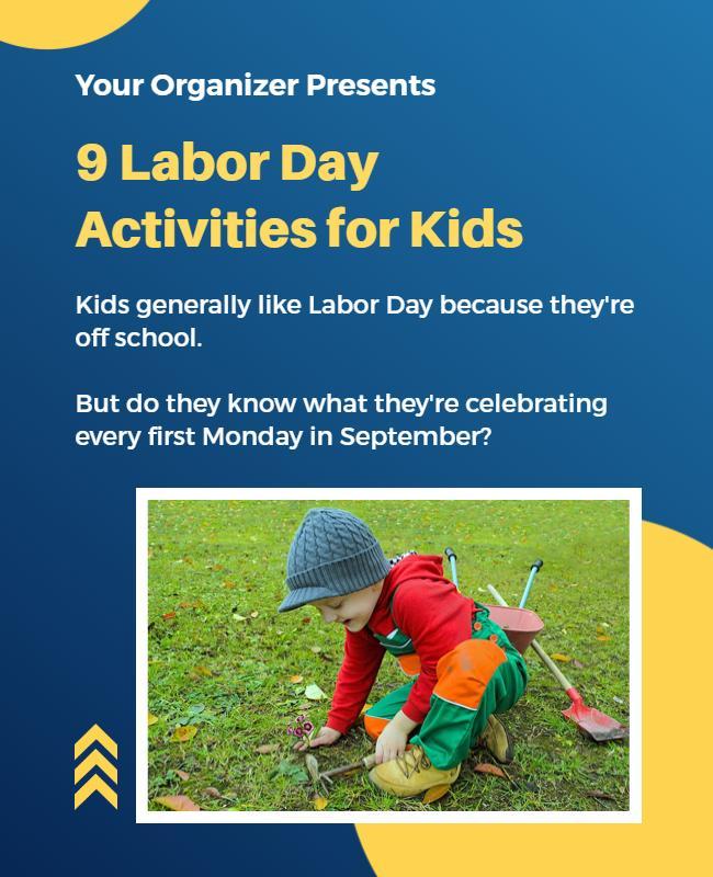 Labor Day Kids Activities Event Flyer Template