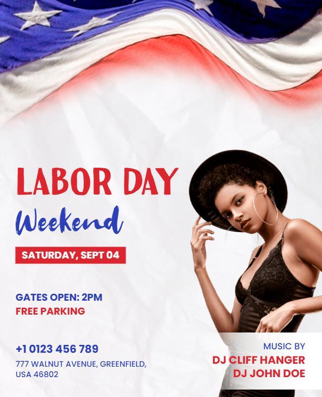 Labor Day Weekend Celebration Flyer Template