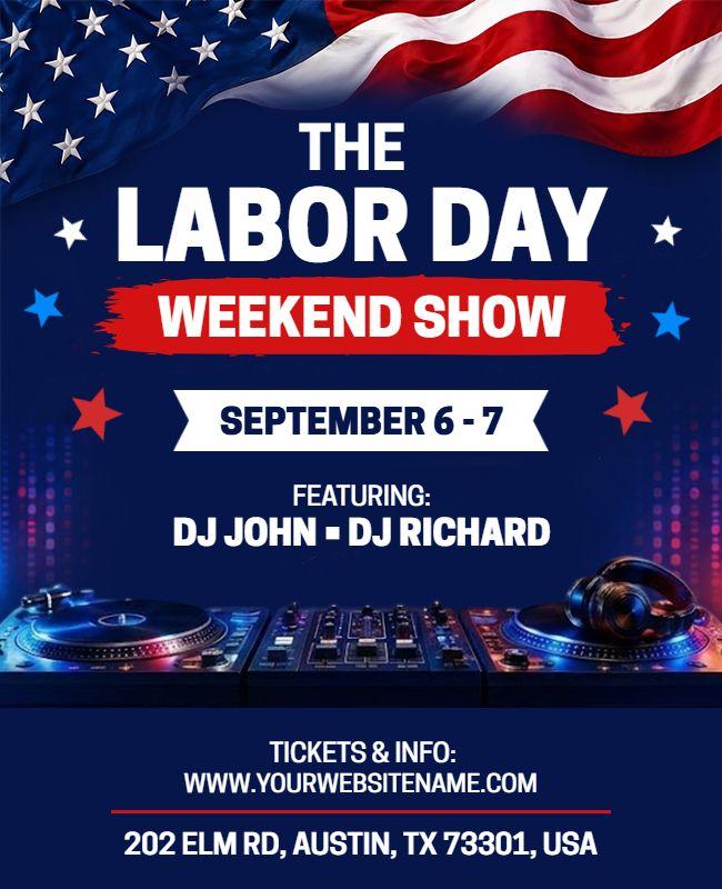 Labor Day Weekend Show Flyer Template