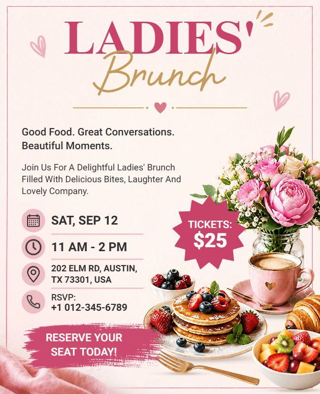 Ladies Brunch Event Flyer Template