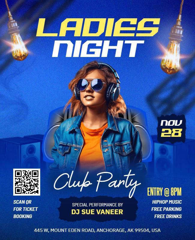 Ladies Night Club Party Event Flyer Template