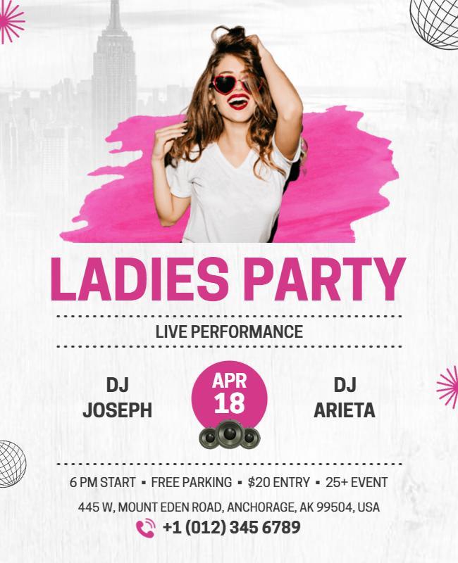 Ladies Night Dj Party Flyer Template