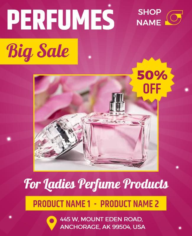 Ladies Perfume Discount Sale Flyer Template