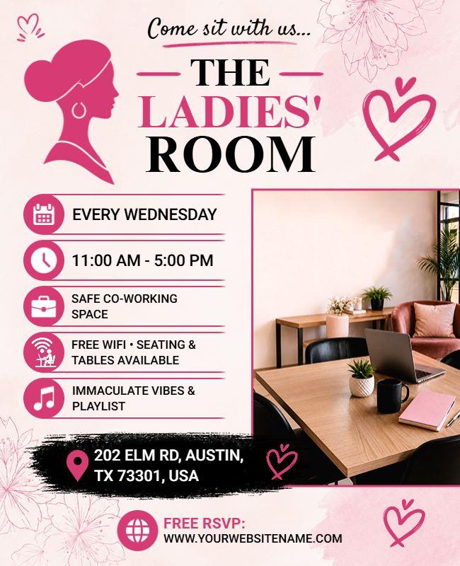Ladies' Room Experience Flyer Template