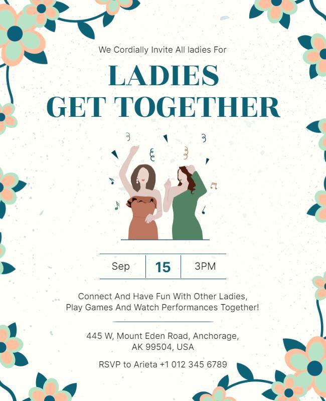 Ladies Social Gathering Event Flyer Template