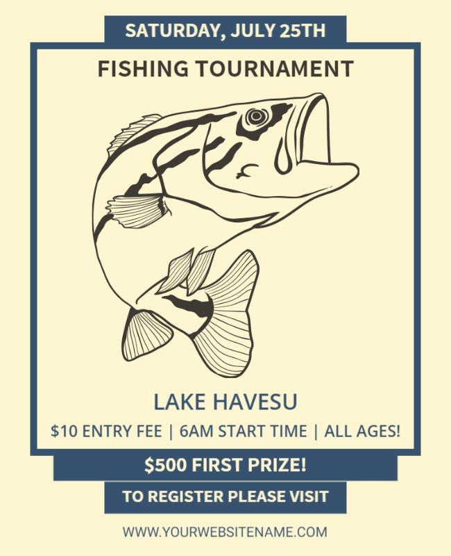 Lake Havesu Fishing Tournament Flyer Template