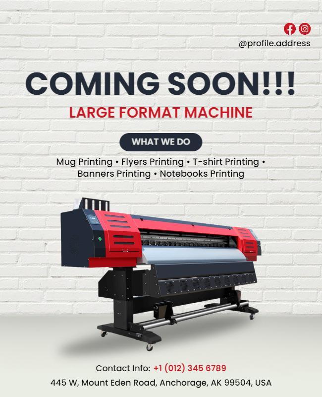 Large Format Printing Service Announcement Flyer Template