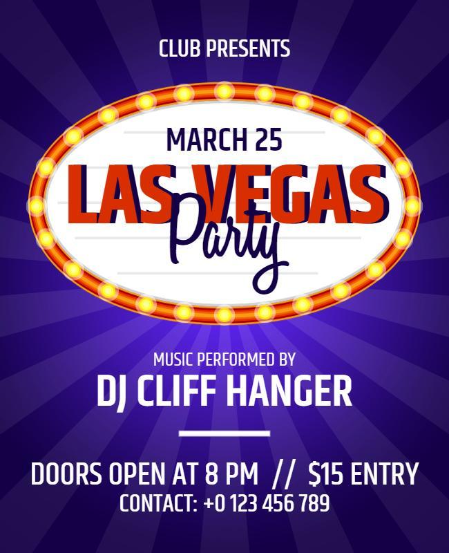 Las Vegas Club Party Flyer Template