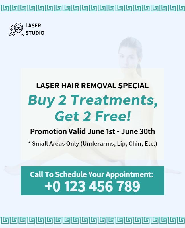 Laser Hair Removal Promotion Flyer Template