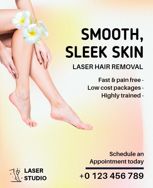 Laser Hair Removal Service Flyer Template