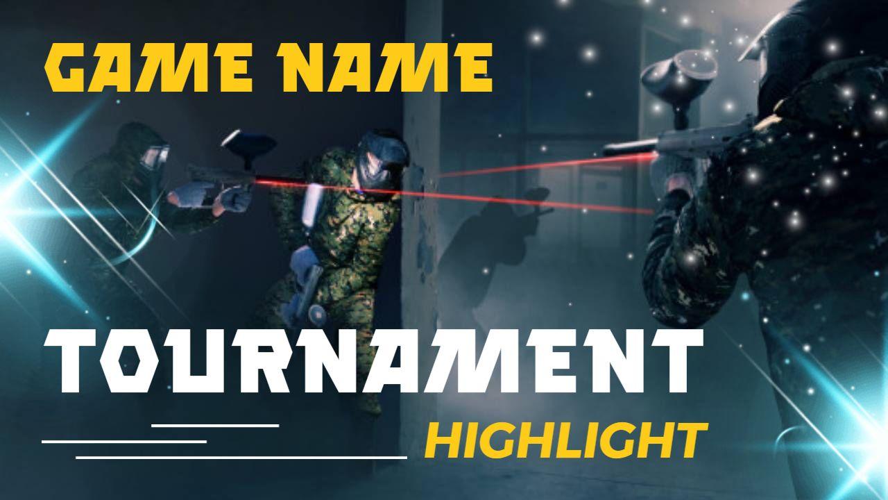 Laser Tag Tournament Gaming Highlight YouTube Thumbnail Template
