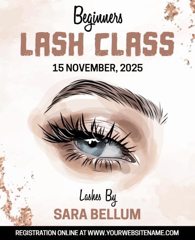 Lash Class Beauty Flyer Template