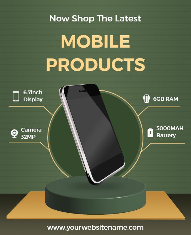 Latest Mobile Products Promotion Flyer Template