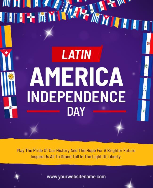 Latin America Independence Day Celebration Flyer Template