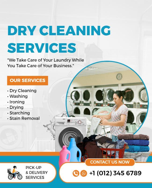 Laundry and Dry Cleaning Services Flyer Template