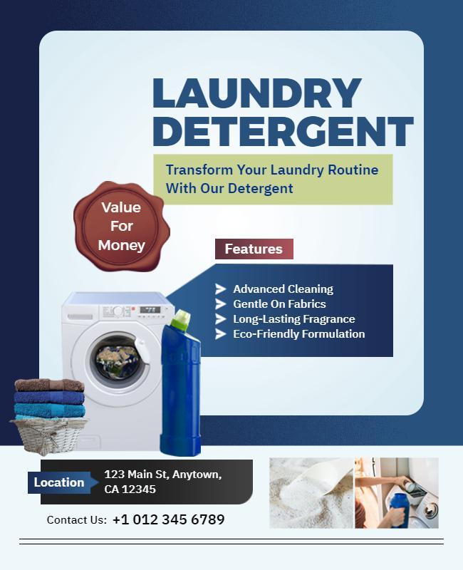 Laundry Detergent Promotional Flyer Template