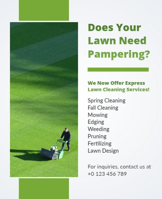 Lawn and Landscaping Service Flyer Template