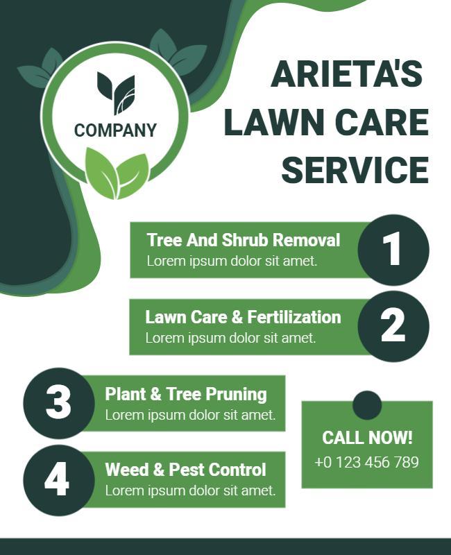 Lawn Care and Maintenance Services Flyer Template