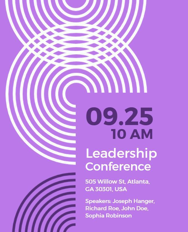 Leadership Conference Event Poster Template