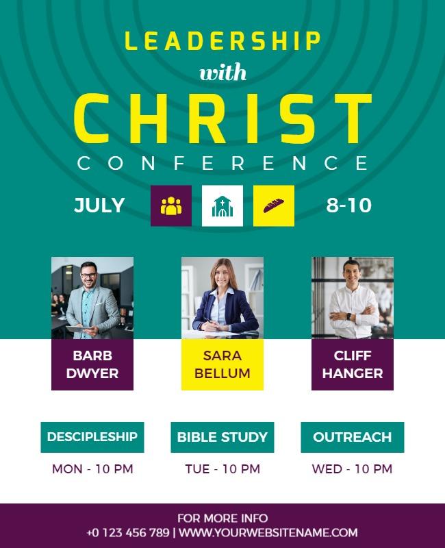 Leadership Conference with Christ Flyer Template