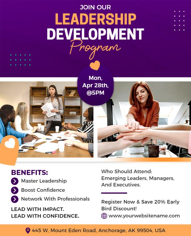 Leadership Development Program Flyer Template