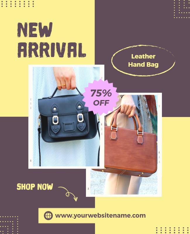 Leather Handbag Sale Promotion Flyer Template