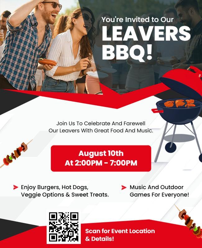 Leavers BBQ Celebration Flyer Template