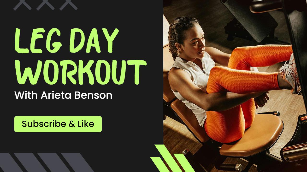 Leg Day Workout Fitness YouTube Thumbnail Template