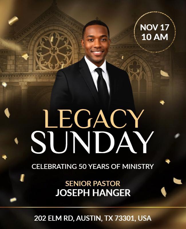 Legacy Sunday Religious Gathering Poster Template
