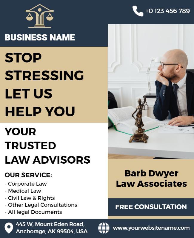 Legal Consultancy Services Promotional Flyer Template