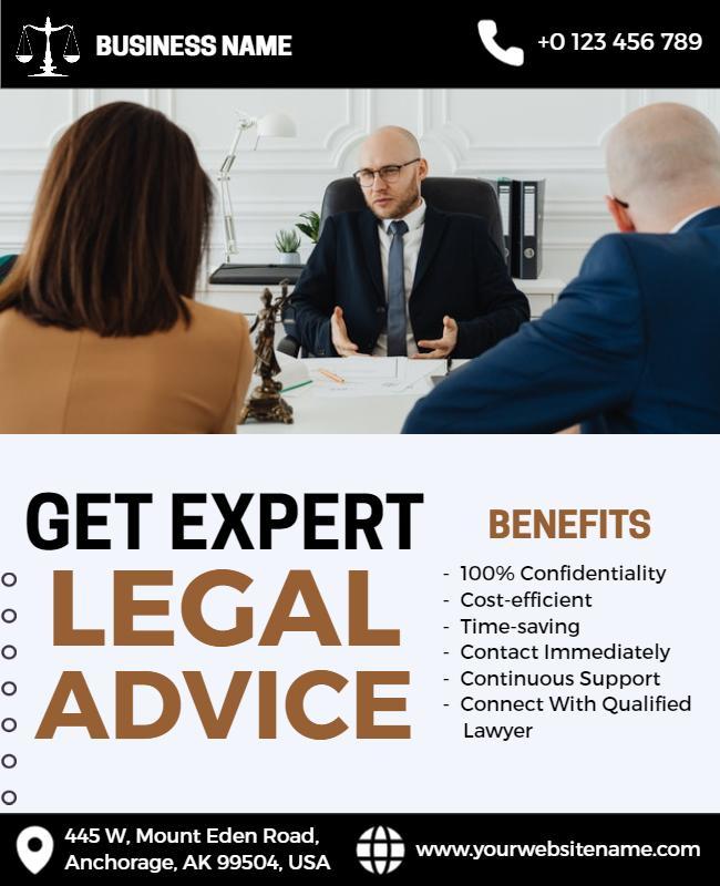 Legal Consultation Services Promotional Flyer Template