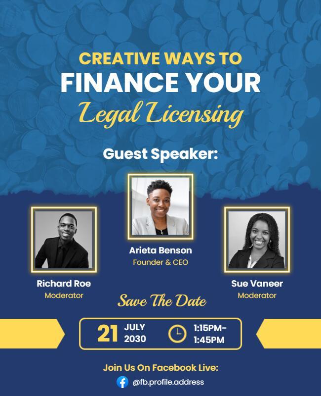 Legal Licensing Finance Event Flyer Template