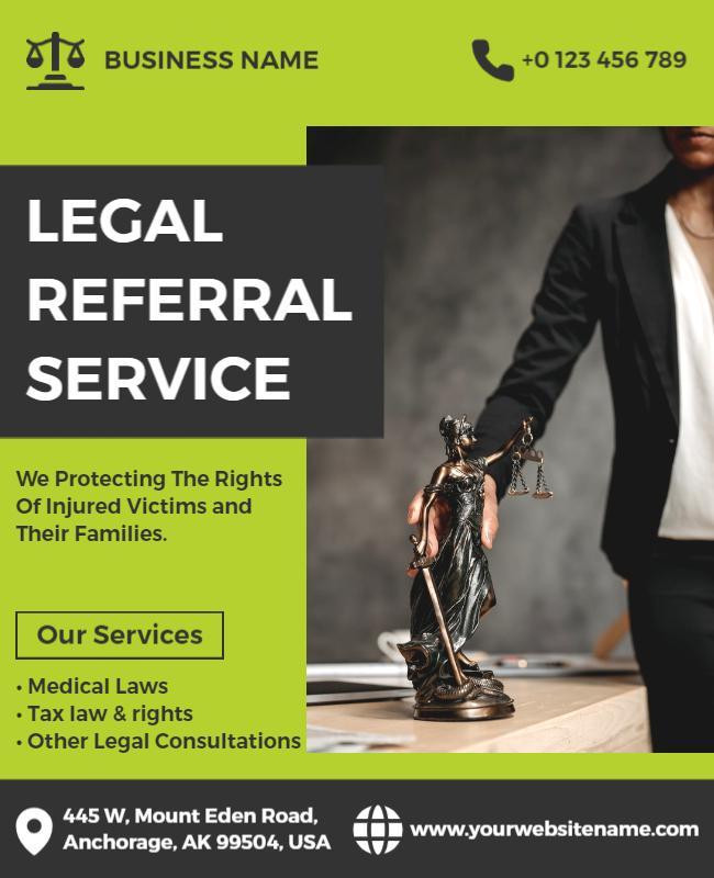 Legal Referral Service Promotion Flyer Template