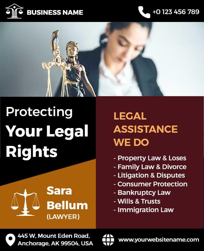 Professional Legal Services Assistance Flyer Template