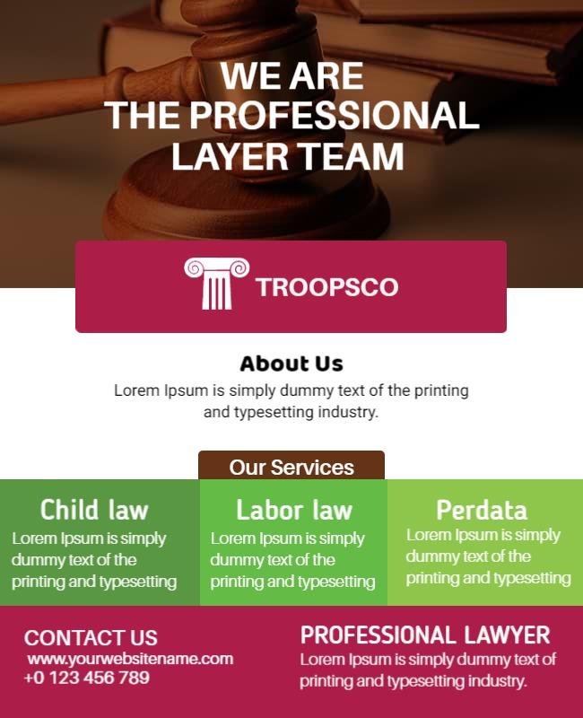 Legal Services Professional Lawyer Flyer Template