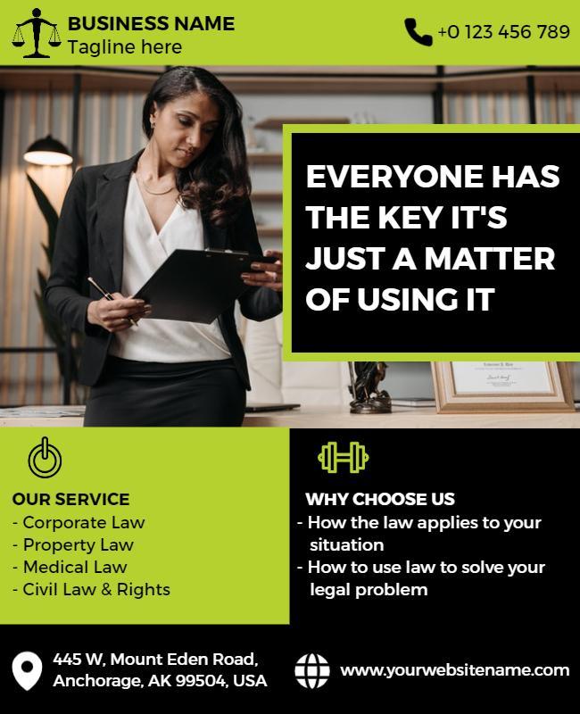 Legal Services Promotion Flyer Template