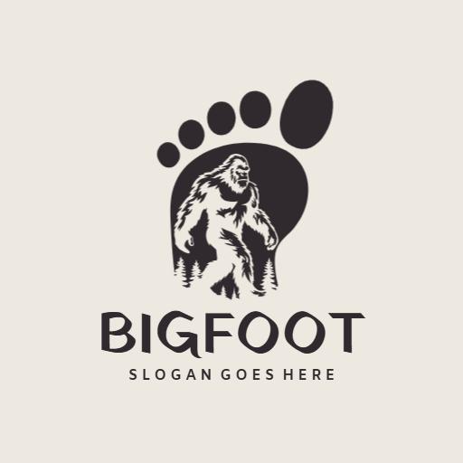Legendary Bigfoot Design Showcasing Wild Nature Adventure Logo Template