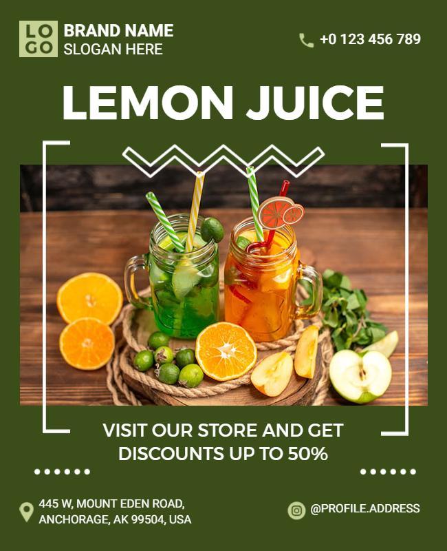 Lemon Juice Promotional Offer Flyer Template