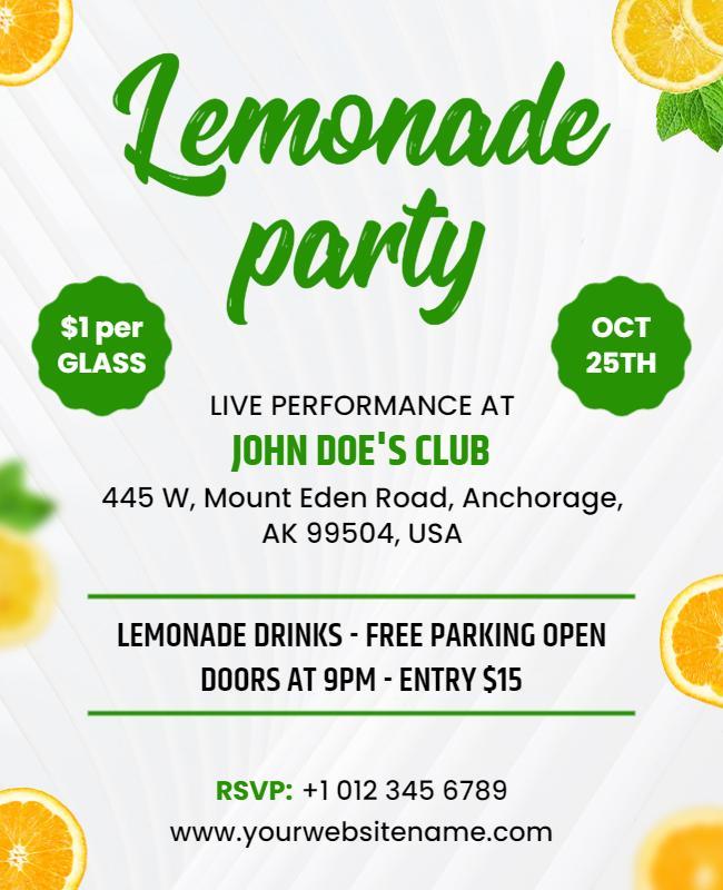 Lemonade Party Event Flyer Template