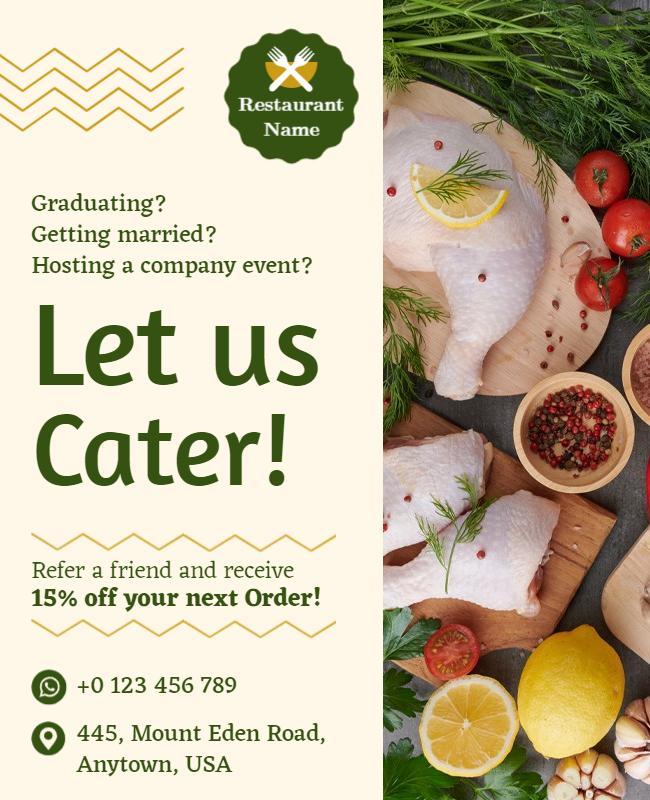 Let Us Cater Flyer Designs Template