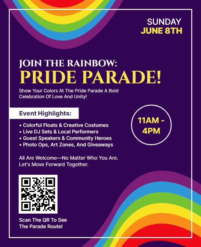 LGBTQ Pride Parade Celebration Flyer Template