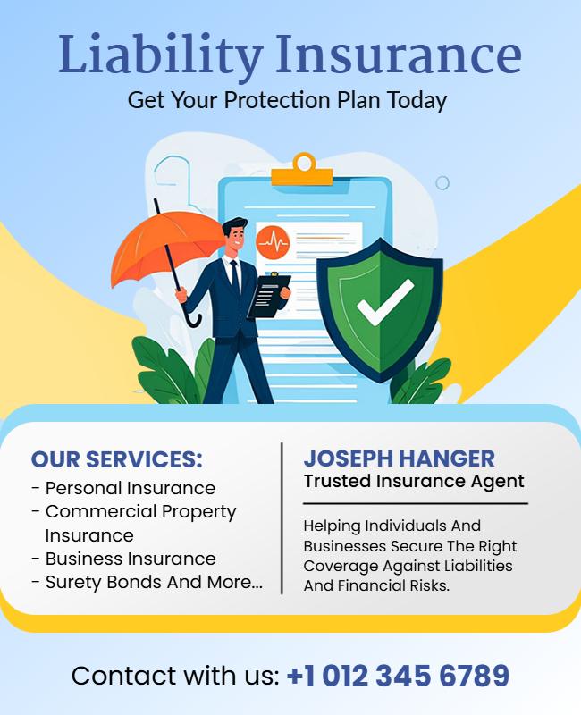 Liability Insurance Services Promotion Flyer Template