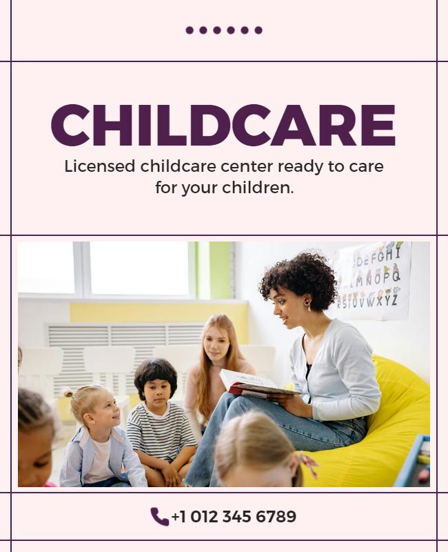 Licensed Childcare Center Services Flyer Template