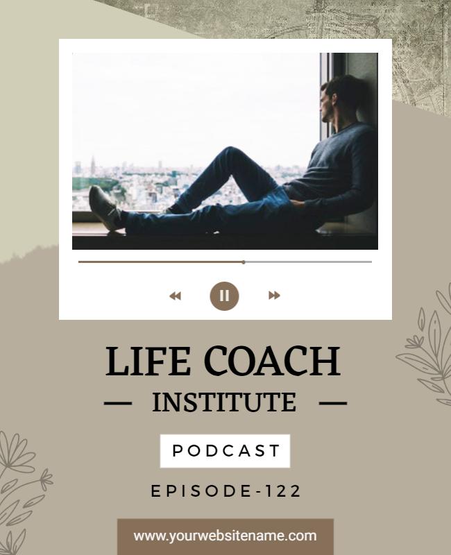 Life Coaching Podcast Advertisement Flyer Template