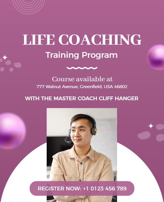 Life Coaching Training Program Flyer Template