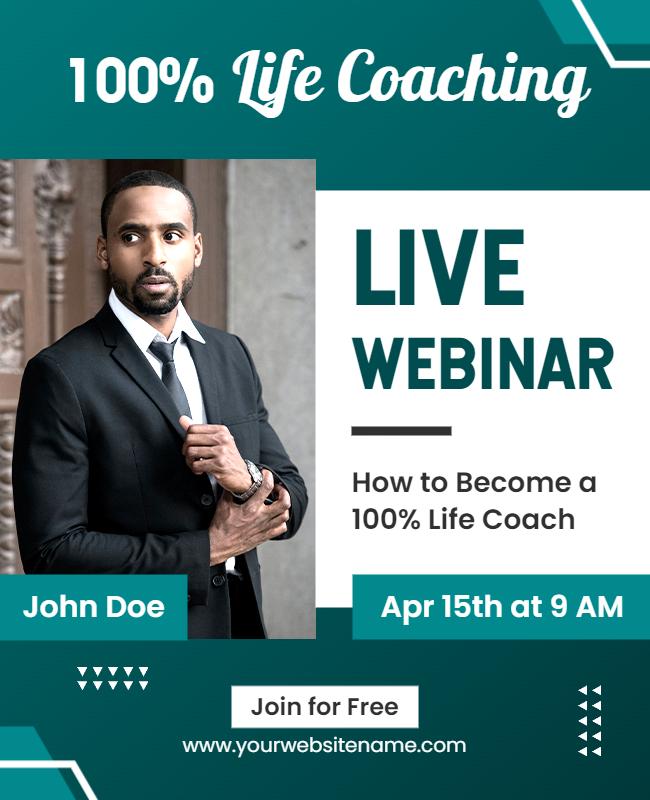 Life Coaching Webinar Event Flyer Template