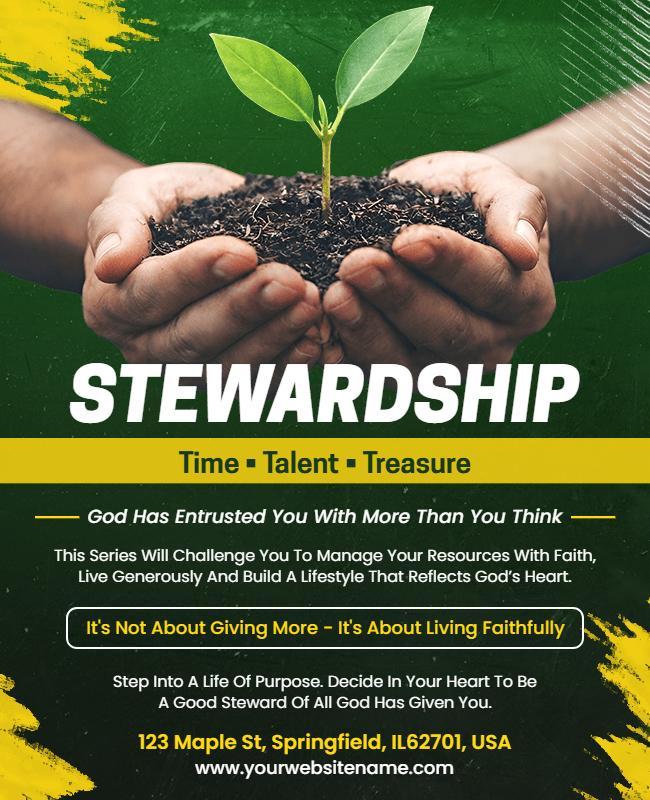 Lifestyle Reflection and Stewardship Event Flyer Template