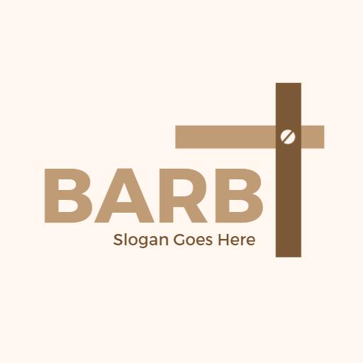Light Beige and Brown Plywood Design for Craft Projects Logo Template